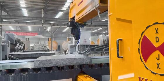 সিএনসি-নিয়ন্ত্রিত উল্লম্ব তারের পেষকদন্ত মেশিন 3-অক্ষ লিঙ্কিং বাঁকা curbstone কাটা