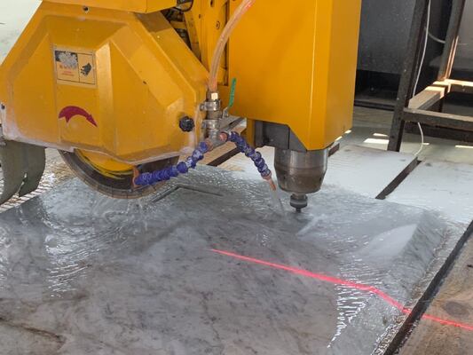 ব্লেডের ব্যাস 350-450মিমি 4 +1 অক্ষের ব্রিজ কাটিং মেশিন