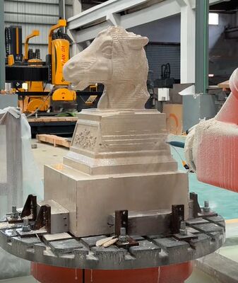 ৬ অক্ষের সিএনসি রোবট স্টোন কাটার মেশিন ইন্টারপোলাইড কন্ট্রোল এবং বিটি৪০ স্পিন্ডল সহ ৩১০০ মিমি পর্যন্ত বড় আকারের খোদাইয়ের জন্য