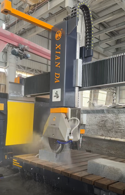 5 Axis CNC Bridge Saw Cutting Machine with 360° Blade Rotation and 3200x2000mm Processing Size for Stone Fabrication