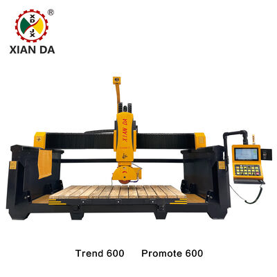Xianda প্রবণতা 600 & প্রচার 600 5 অক্ষ CNC সেতু দেখেছি পাথর কাটিয়া মেশিন গ্রানাইট কোয়ার্টজ কাউন্টারটপ কৃত্রিম পাথর ছাঁচ ফ্রিজিং জন্য