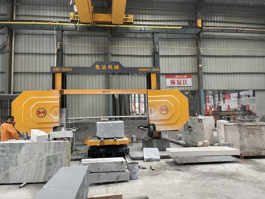 সিএনসি ডায়মন্ড ওয়্যার সেগ মেশিন 11KW স্পিন্ডল এবং উচ্চ নির্ভুলতা হ্রাসকারী এবং সার্ভো মোটর সহ 2500 * 3000 * 1500 মিমি পাথর কাটার জন্য