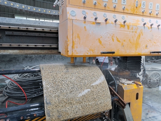 ঠালা কলাম প্রক্রিয়াকরণের জন্য 380V সার্কুলার স্ল্যাব পলিশিং মেশিন