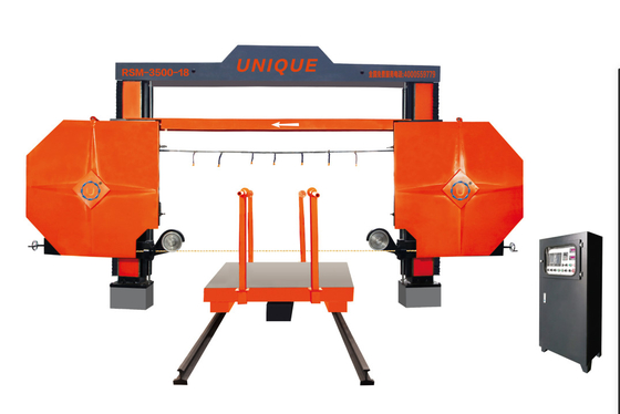 গ্রানাইট 3500X3500X2100mm এর জন্য 19kw ব্লক স্টোন কাটিং ওয়্যার স কাটিং মেশিন
